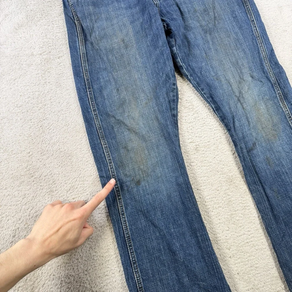 Wrangler Retro Jeans Mens 32x30 Relaxed Boot Blue Denim Cotton Cowboy Western